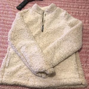 Cream Sherpa pullover